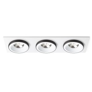 LEDRA SHARM SQ III süllyesztett lámpa fehér/fekete 230V LED 3x10W 24° 3000K